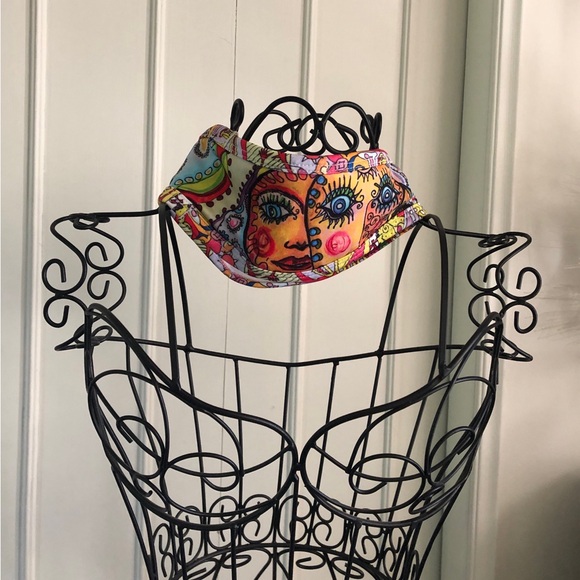 NWOT Designer Multicoloured Infinity Scarf and Headband by Manitoba Artist - Picture 4 of 12